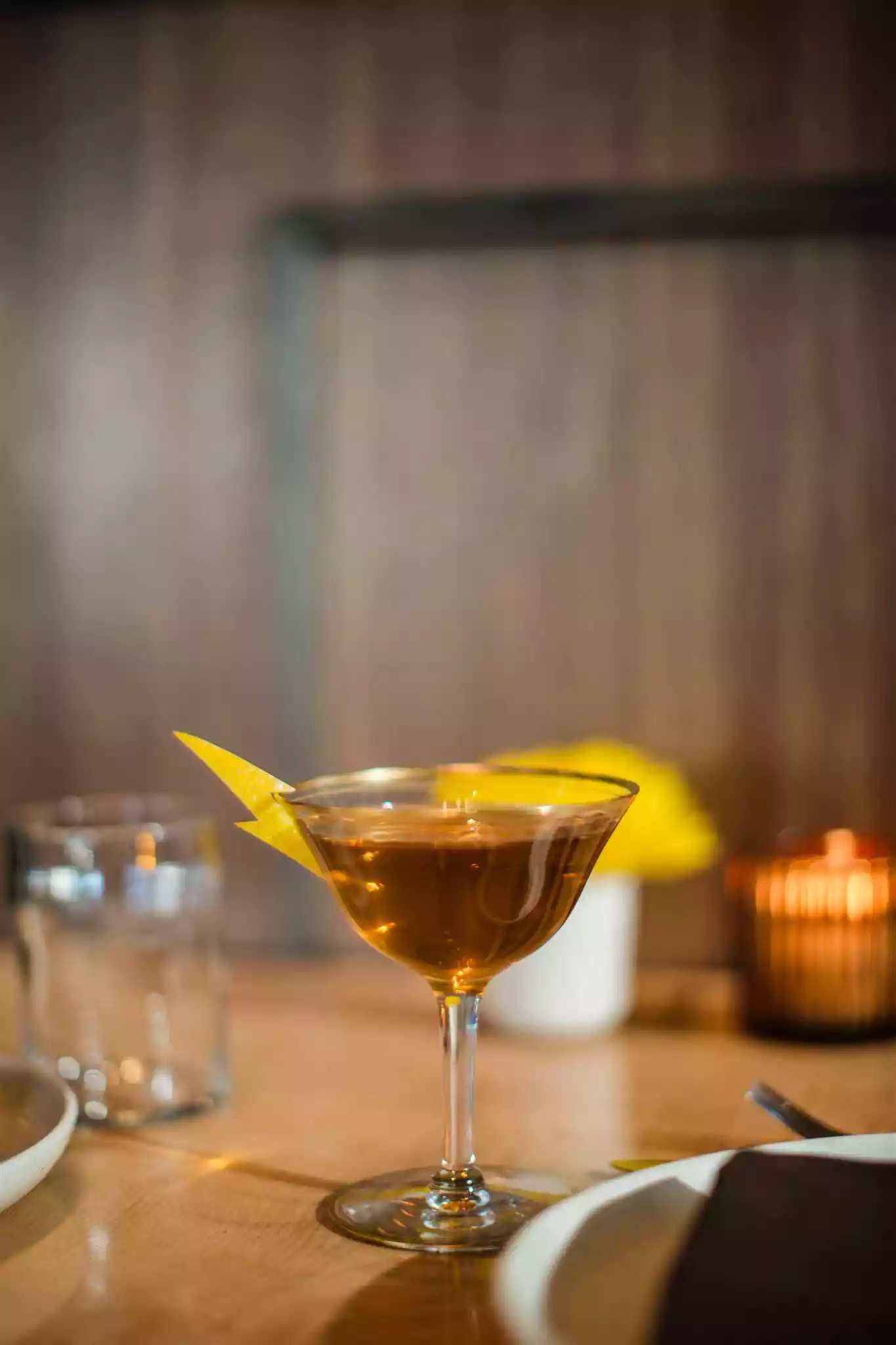 Cocktail by candlelight